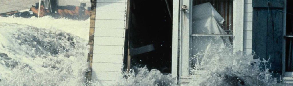 House hit by wave