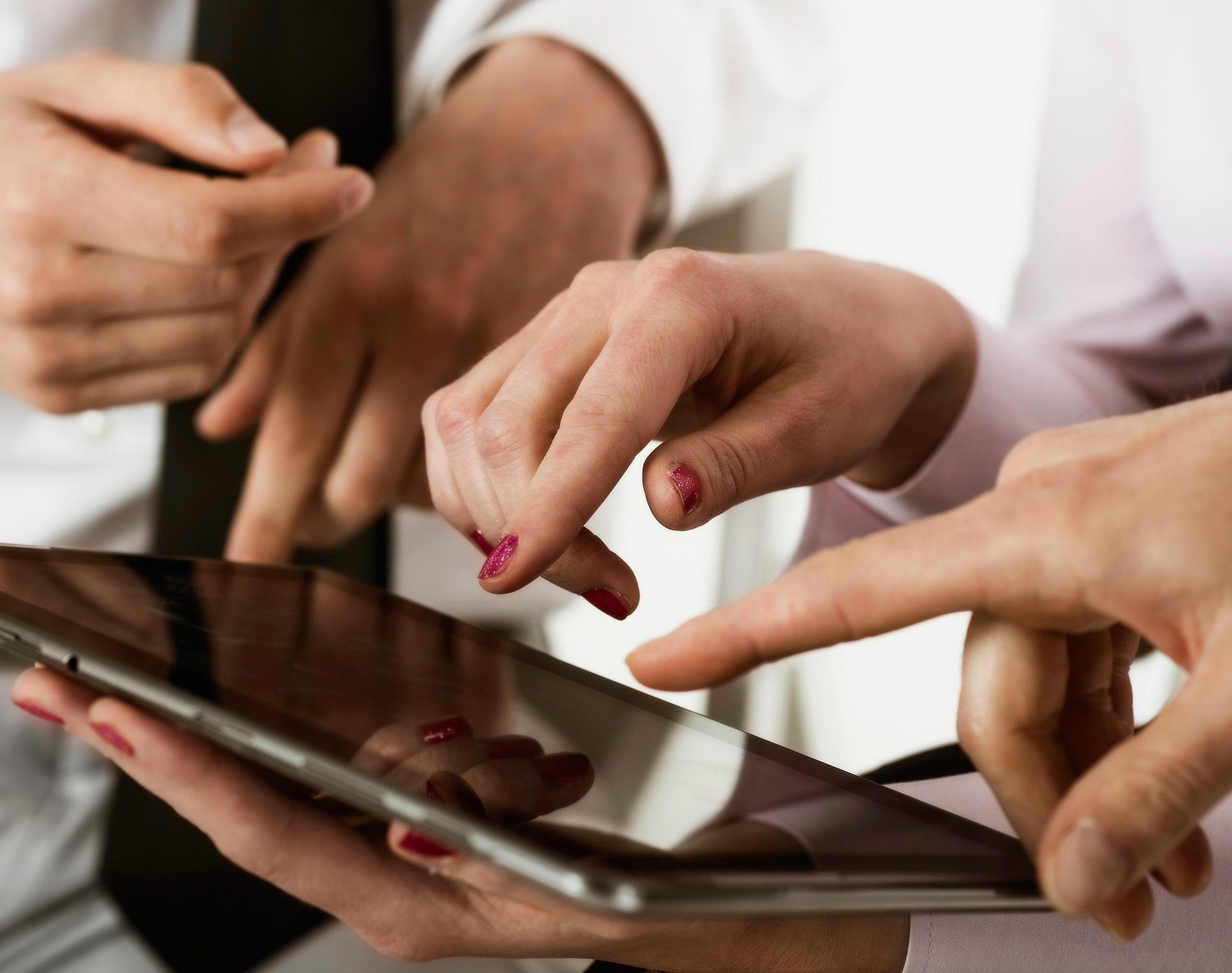 people using a tablet